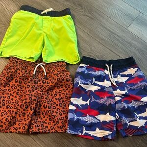 Cat & Jack Green and Orange Swim Trunks